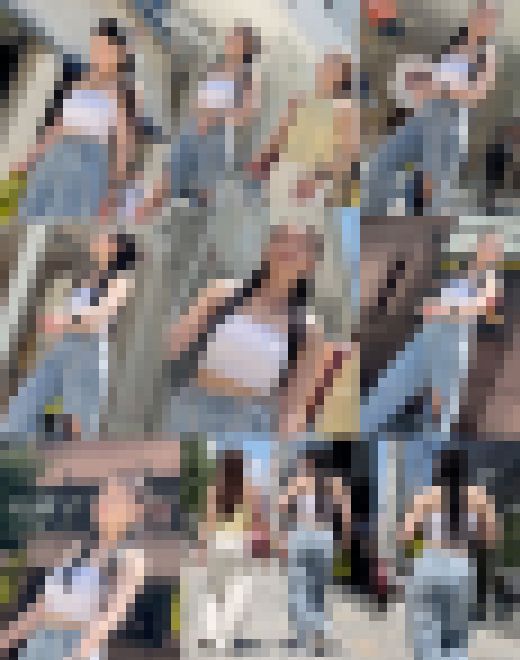 【通スピ＆スロー】チューブトップが眩しい！夏の着衣巨乳様に激しく密着！　サンプル画像1