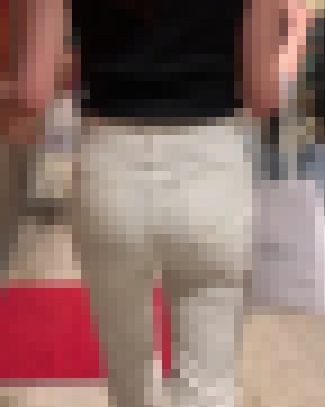 【P透け】白パン美女のくっくりパンティライン晒し闊歩 サンプル画像