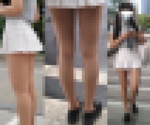 音あり高画質 パンスト美脚の風チラ・前かがみ尻　サンプル画像1