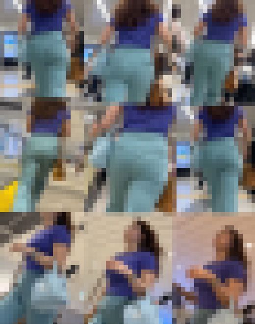 【通スピ＆スロー】スタイル抜群！ムチムチパンツがたまらない着衣お尻様！　サンプル画像1