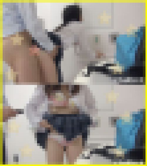 可愛いJ☆ちゃんが生チ○ポでズボズボされながらも必死に声を我慢！勢い余ってスカートにドピュ～！【素人★青春のあやまち 31番】　サンプル画像3