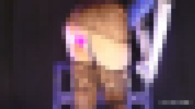 【正面観察】豹柄マイクロミニとピンクの紐Tバック　サンプル画像1