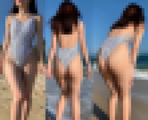 高画質 海水浴場のとんでもないハイレグ１４！素晴らしい美尻　サンプル画像1