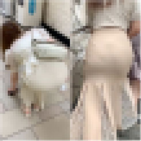 「ハチ切れそう！流行のマーメイド洋服を着るモデル達(2名)」 サンプル画像