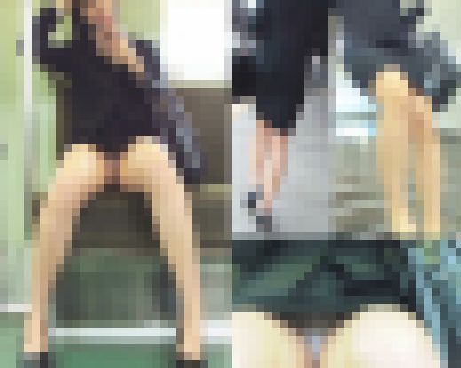 電車内エロスーツ美人OLさんのスト透けP盗撮 サンプル画像