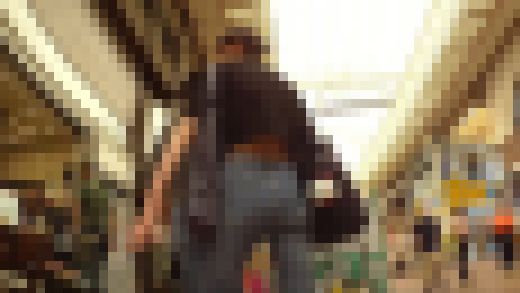 背中チラリズムで薄手デニム尻　1分48秒　サンプル画像1