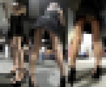 高画質 パンスト美脚のカメラ女子 前かがみパンチラ サンプル画像