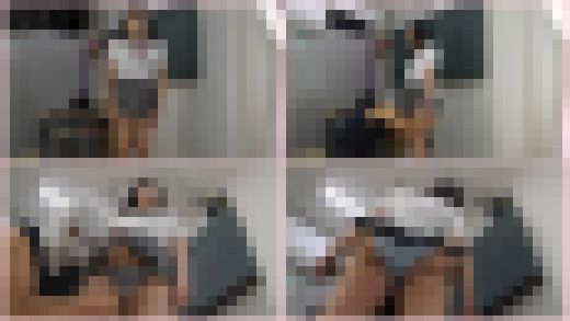 超ミニスカお触り　直美ちゃん１ 四つん這いでお尻モミモミ　サンプル画像1