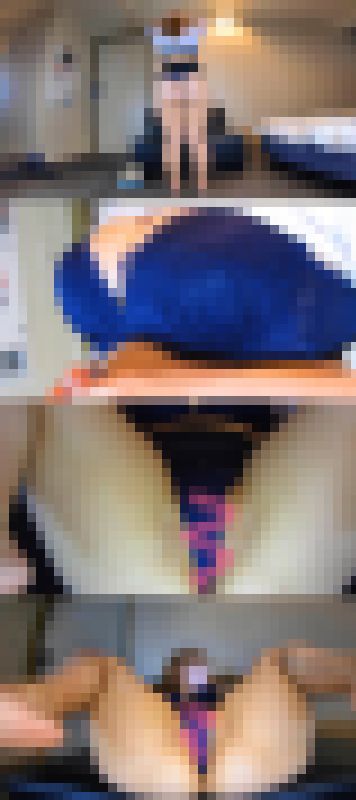 #34【黒タイツイメージ】捲くれ上がるタイツ尻　サンプル画像3