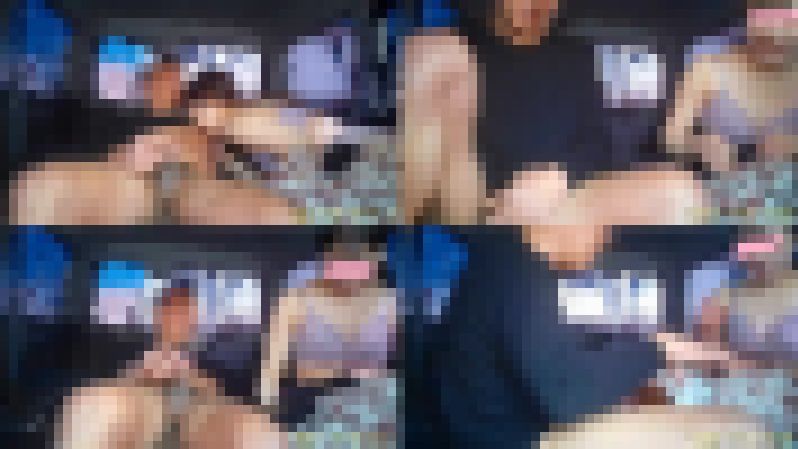 新作 笑顔が可愛く愛嬌のいい女子大生パート①エッチな下着姿での車内フェラ サンプル画像