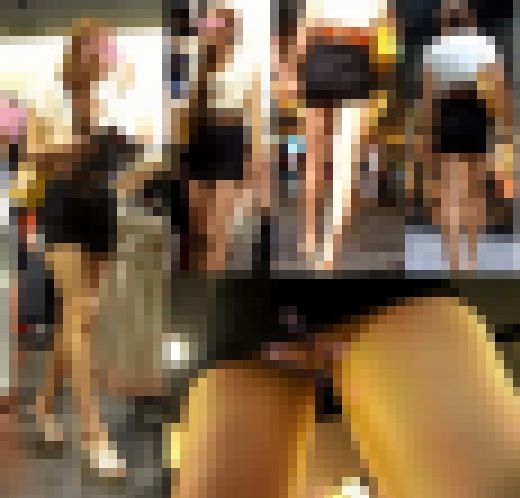 マイクロミニお姉さんを盗撮！短すぎだろwほとんどパンチラ確定！!【店内編】 サンプル画像