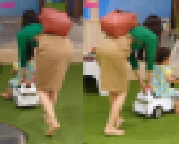 子供と遊ぶ美人ママ　 サンプル画像