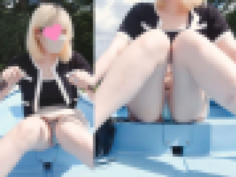 『ボートでデート』のニセTV番組企画で真っ白肌金髪素人モデルさんのパンチラ撮影！ サンプル画像