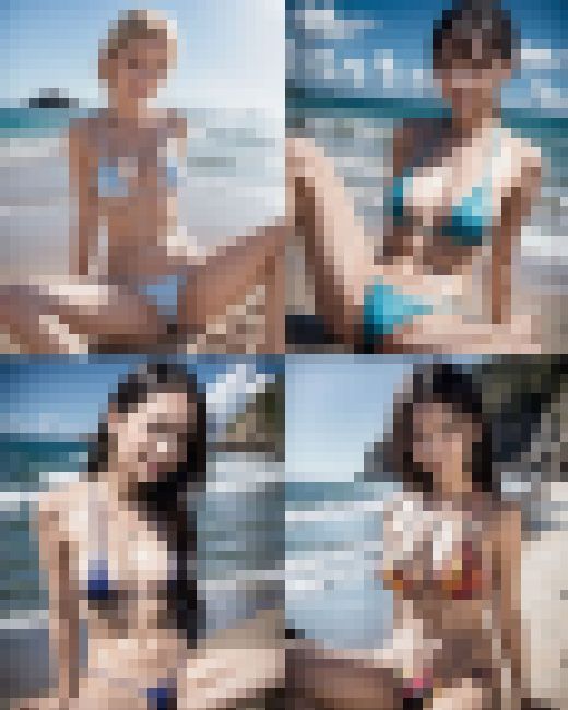 【2Kサイズ】巨乳ビキニ女子のCG集 296枚 サンプル画像