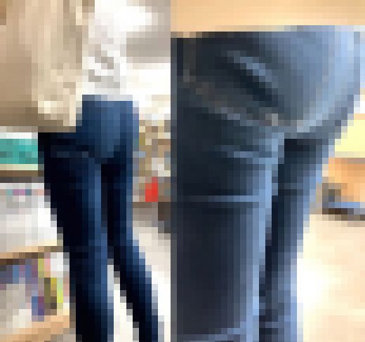 【期間限定】清楚な白T奥様の完璧スリムデニム【街中風景069】　サンプル画像1