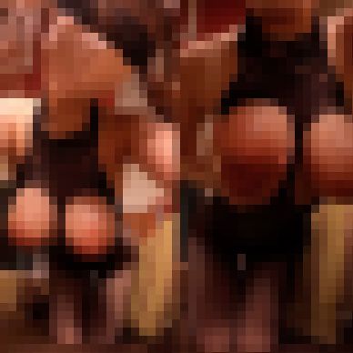 乳出し網タイツで四つん這いおっぱい観察(2分31秒) サンプル画像