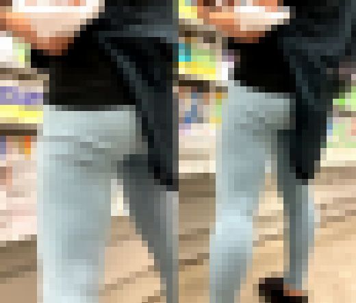 【期間限定】ほぼ生脚！？近未来SF的ピチピチボディスーツ【街中風景070】　サンプル画像1