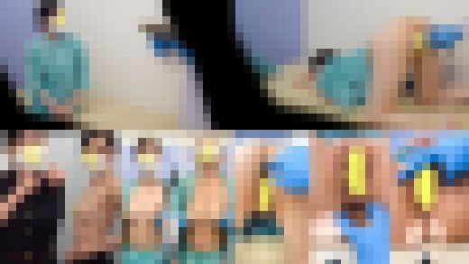 【#54 検診/セクハラ】感じてしまう爆乳エロパイ看護師さん（受付嬢の肛門検診）　サンプル画像1