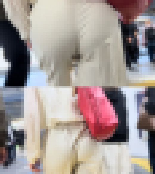 歩行記録0132「カップルで歩く女性のヒップを追跡」　サンプル画像1