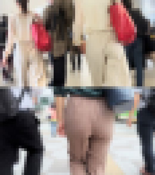歩行記録0132「カップルで歩く女性のヒップを追跡」　サンプル画像2