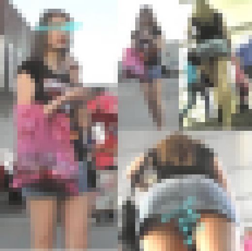 【美人さんお姉さんのエロいTバックを逆さ撮りしてやった】 サンプル画像