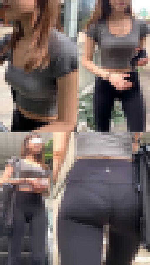 高画質 パンツライン尻のスレンダー巨乳美人　サンプル画像3