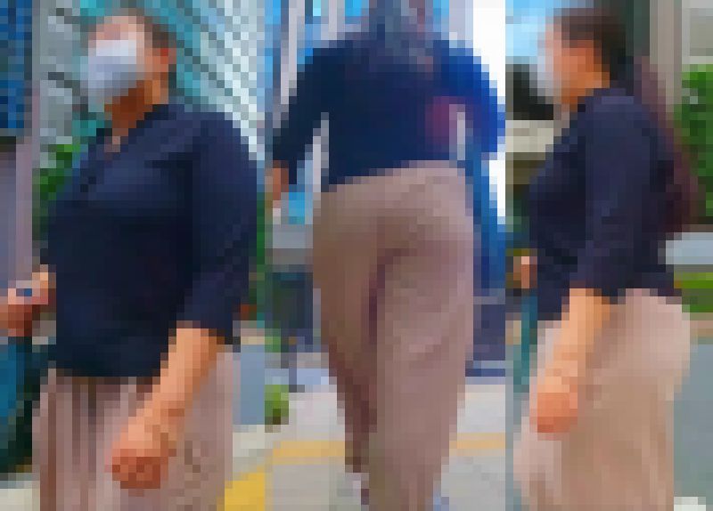 No.886おっぱいもお尻もボリューム満点OLさんの出社時に密着取材 サンプル画像