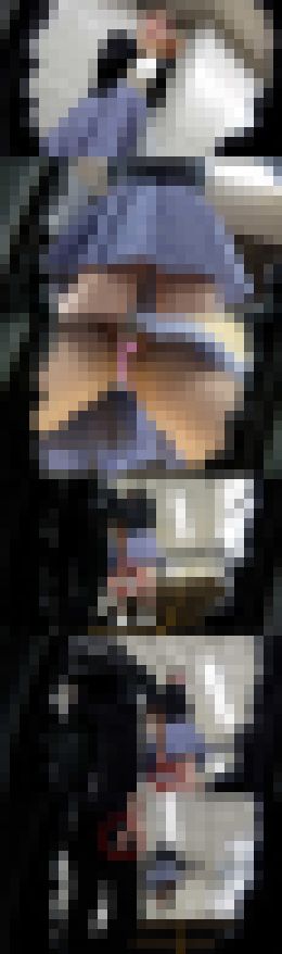 某駅。新画角で純白食い込みを隠し撮り/綺麗なお姉さんとバレた同業者【禁断の逆さ撮り】　サンプル画像2