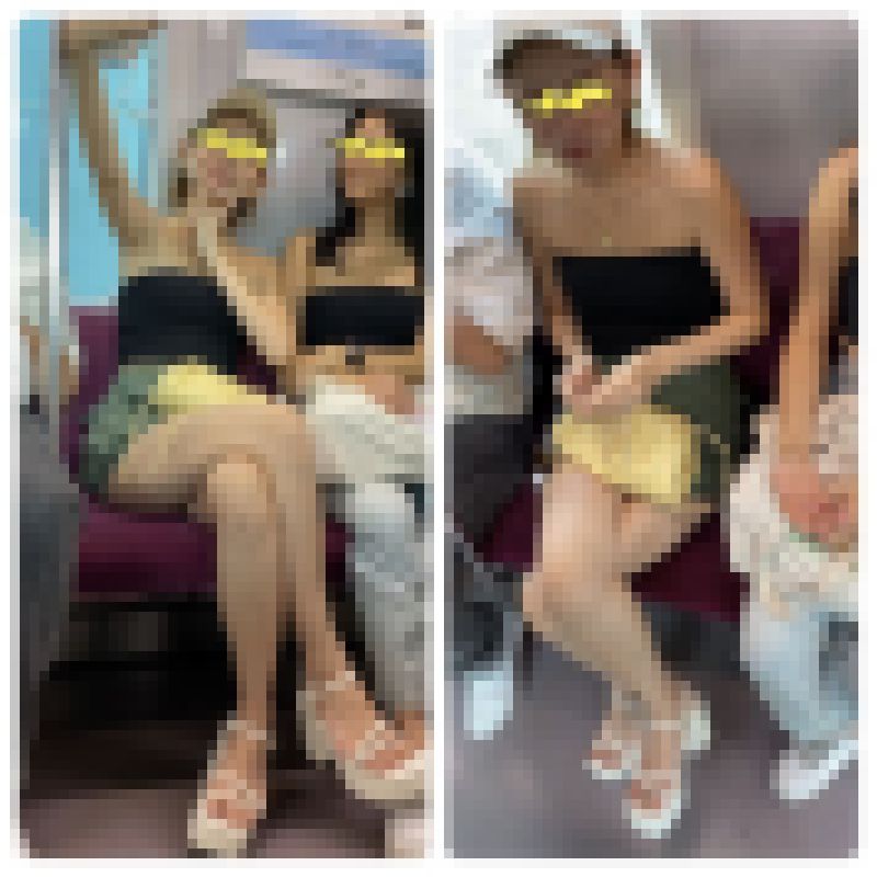 パリピギャルの肌の露出に焦点寸前！長編シリーズ704 脚を組むエロい脚に興奮！超絶S級美人お姉さんのエロ過ぎる生脚美脚 サンプル画像