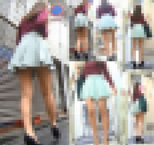 ◇スカートが短すぎてワカメちゃん状態でパンチラしっぱなしのお姉さん◇　サンプル画像1