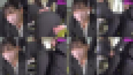 社内セクハラ。尻に勃起した男の下半身を押し付けられちゃう、新人パンツスーツ美尻OLさん　サンプル画像3