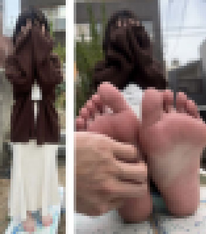 清楚系美女、23.5cm激弱足裏くすぐり！4分58秒 サンプル画像