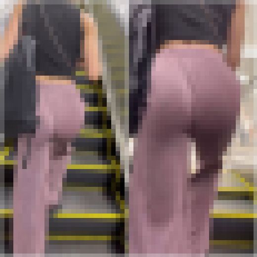 「圧巻のリブパンツ！激しくプルップル揺れ動く尻肉(2名)」　サンプル画像3