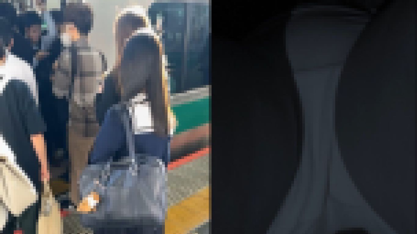 素人痴漢日記９２TRAIN目★謎の人形をぶら下げた女子の生態 サンプル画像