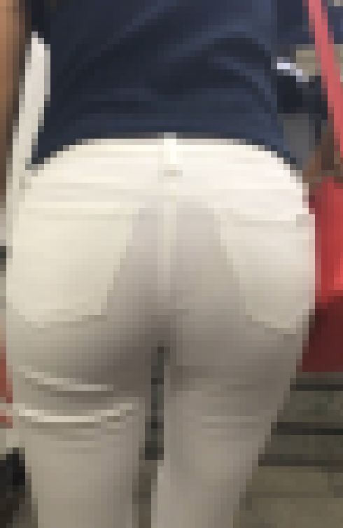 「ヒップライン丸出しホワイトスキニーデニム」(2名)」 サンプル画像