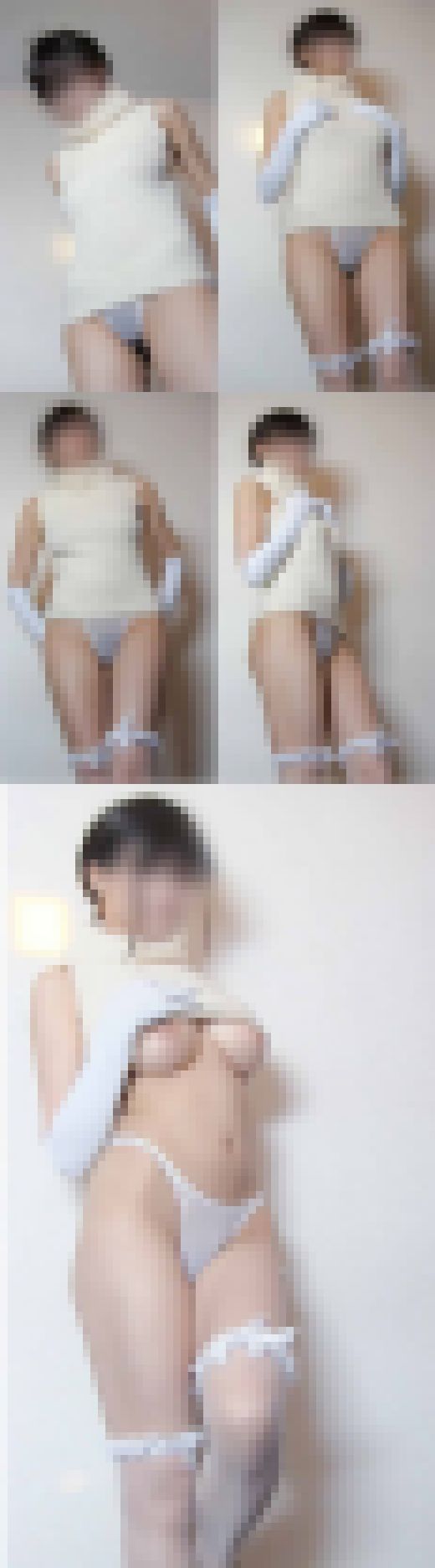 【フェチ動画】もこもこニットの下にあらわになる超美巨乳Hカップのスーパー美ボディ女子大生モデル　サンプル画像2