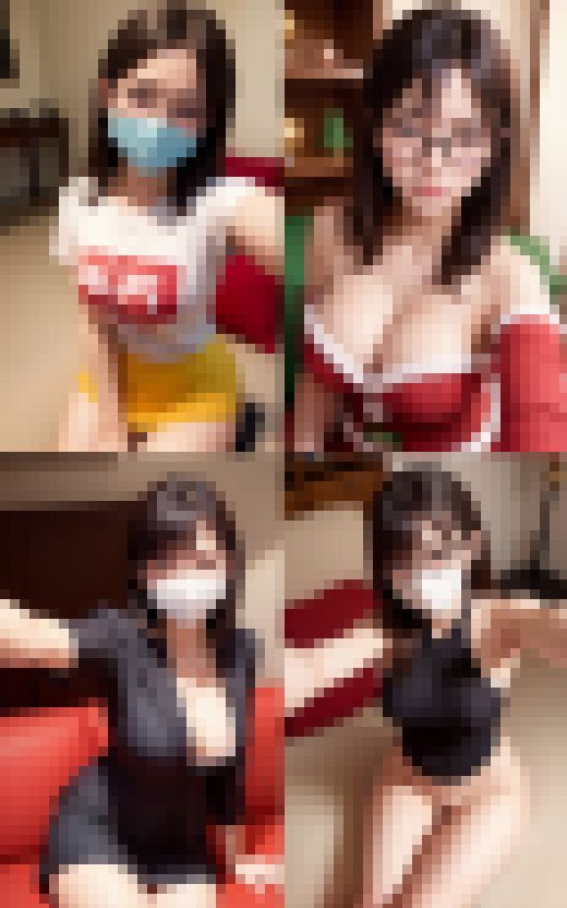 裏垢自撮り大公開!清楚系巨乳メガネちゃんの黒歴史発見!? AI生成ヌードグラビアCG集 サンプル画像3