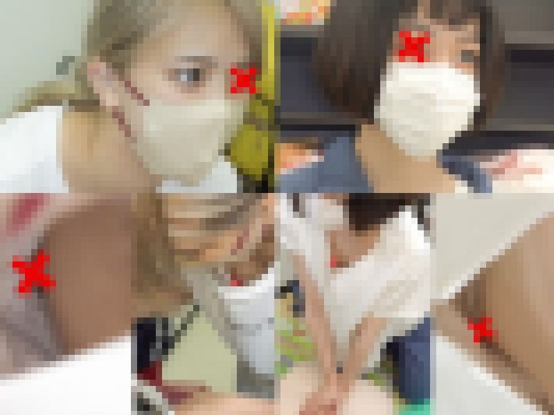 【救命講習/胸チラNo.41】保育士&女子大生の前屈み胸チラ　一般参加２名 サンプル画像