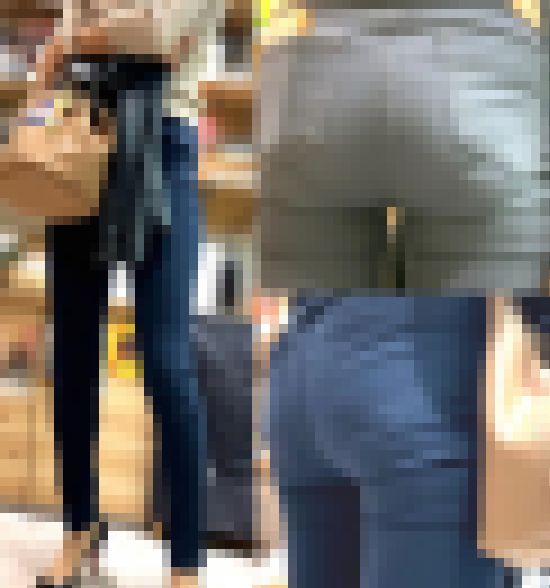 長身スリムで脚長すぎ 超絶モデル体型美女のぴっちり紺スキニー【街中風景081】 サンプル画像