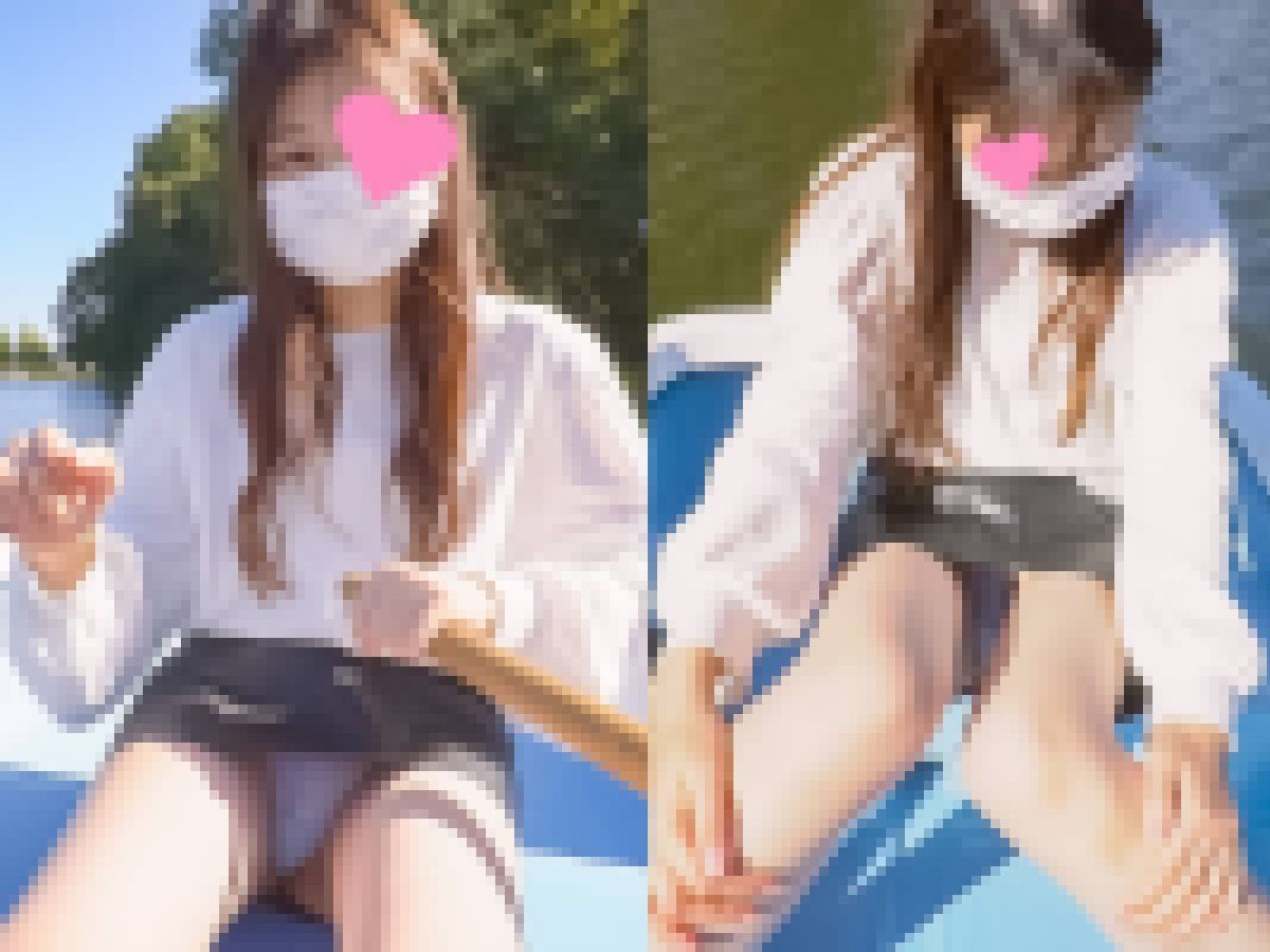 『ボートでデート』のニセTV番組企画でお嬢様なフレンチガーリー素人モデルさんのパンチラ撮影！ サンプル画像
