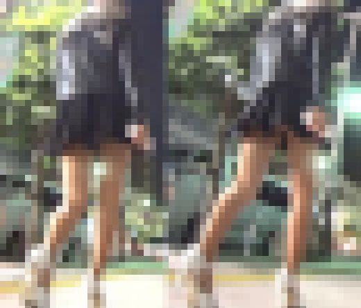 ❦～クソビッチな黒ギャルの喰い込みTバックを逆さ撮り！～❦　サンプル画像1