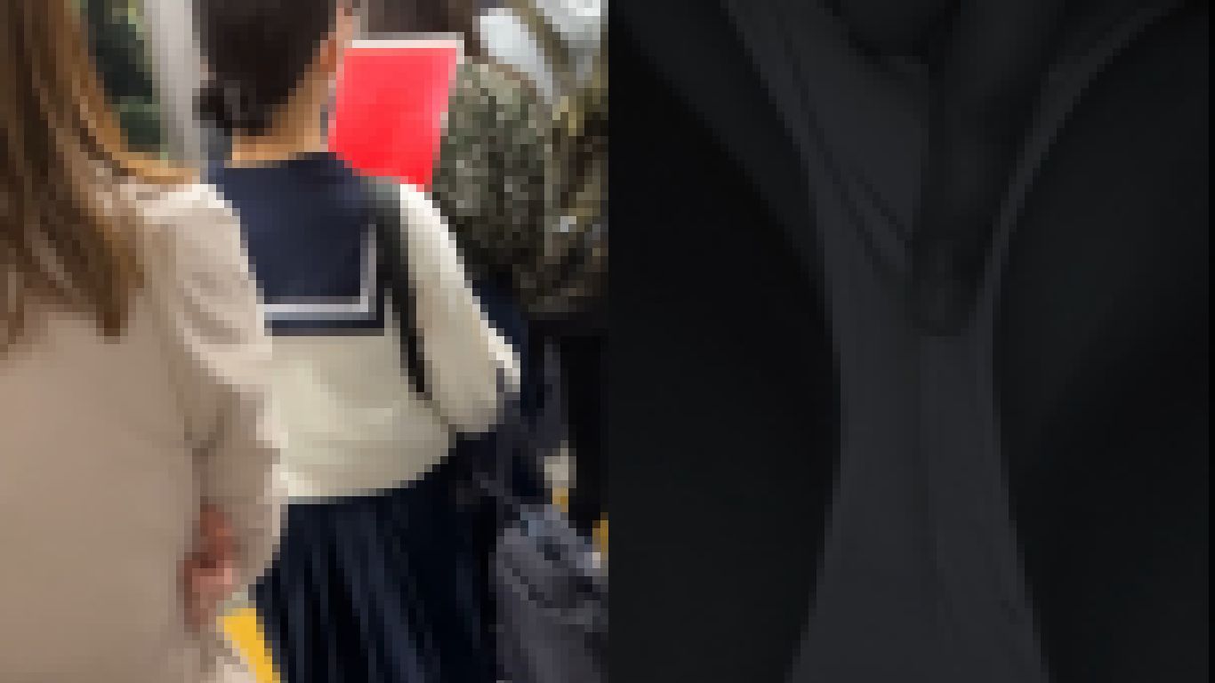 素人痴漢日記99TRAIN目★困り顔のセーラー服女子の生態 サンプル画像