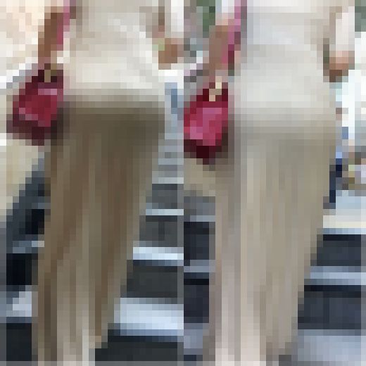 「生地が薄過ぎるマキシ丈ワンピモデル(2名)」　サンプル画像2