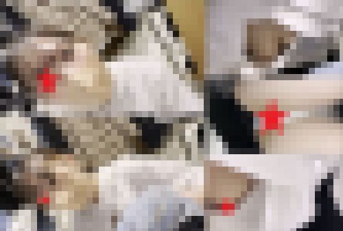 店員チラ☆ヘルプでメンズコーナーにいた超美人店員のおっぱいが丸見えでした!!エロい股間もじっくり撮影笑 サンプル画像