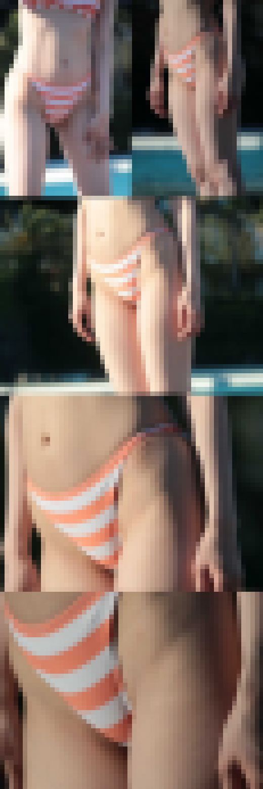 【写真】健康的な曲線美！陽光に照らされる白とサーモンピンクのムチムチビキニ　高画質233枚！　サンプル画像3