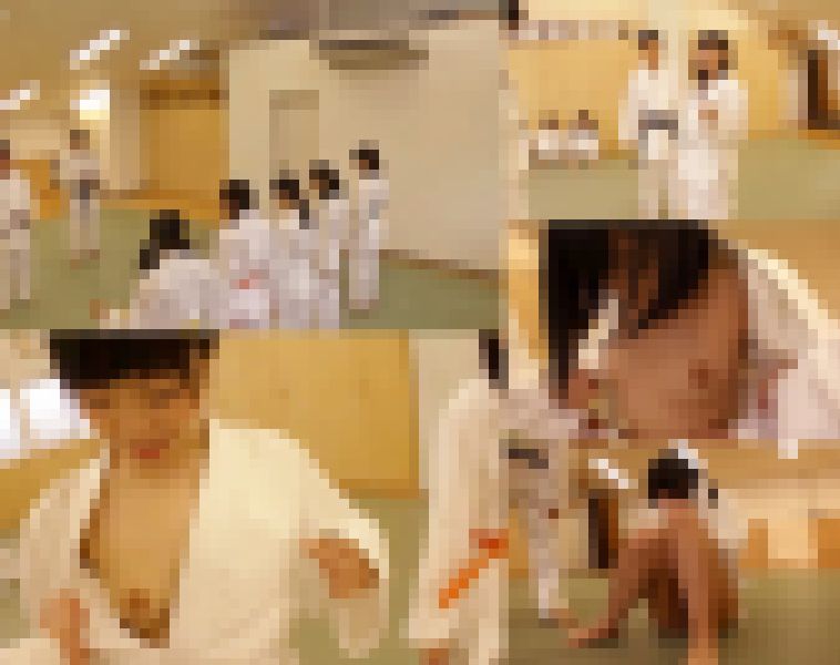 道着の下はノーパンノーブラが規則だと女子学生達を騙し卑猥行為の餌食にしようと企む柔道教室の鬼畜男達 サンプル画像