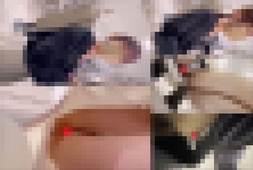 店員チラ☆大人しそうな清楚系激カワ店員さんの乳首ゲット！エッチなパンツでお尻が丸見え！！！ サンプル画像