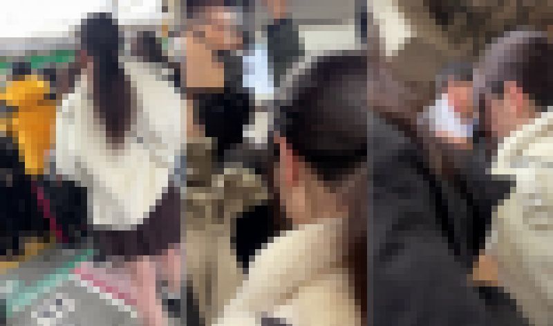 ★特典案内有り★梟の痴漢報告089（朝の最強でミニスカート女子大生に前後から生マン！集団痴漢） サンプル画像