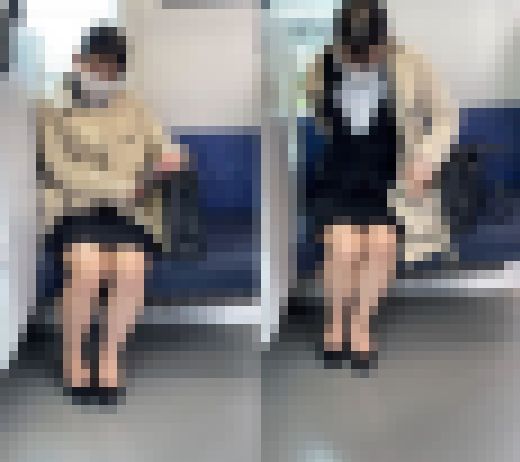 リクルートスーツを着た細身の就活女子を思う存分盗撮　サンプル画像2