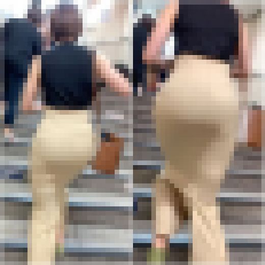 「インパクト抜群！美巨尻で歩きにくそうな程ピチピチなマーメイドスカート美女」　サンプル画像1